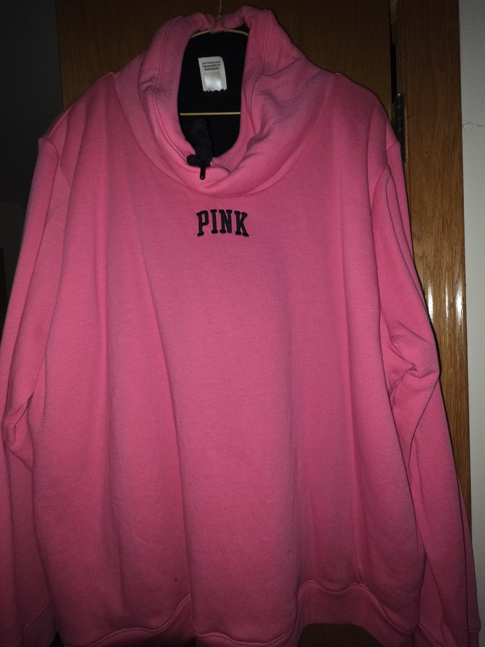 PINK Victoria's Secret Hot Pink Funnel Neck Sweatshirt